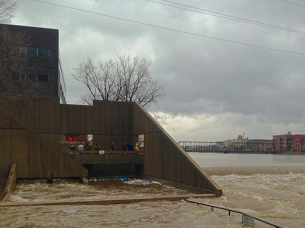 Fish Ladder during 2013 Flood